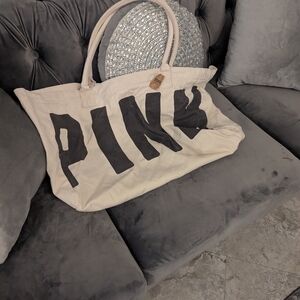 Victoria's Secret Pink Canvas Tote Bag